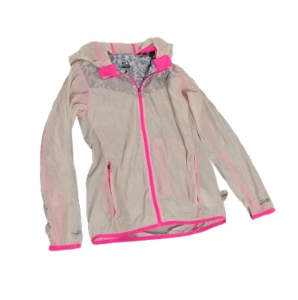 Nike Women's Lightweight Full Zip Detachable Hood Jacket Sz L